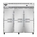 image of Continental Refrigerator 3RFFNSAHD 78" 3-Section Reach-In Refrigerator Freezer Combo w/ 6 Half Solid Doors