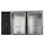 image of Continental Refrigerator BB59NGD Refrigerated Back Bar Cooler w/ 2 Glass Doors, 22 Cu Ft, 59"