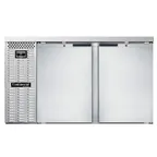 image of Continental Refrigerator BB59NSS Refrigerated Back Bar Cooler w/ 2 Solid Doors, 22 Cu Ft, 59"