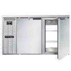 image of Continental Refrigerator BB59NSSPT Pass-Thru Back Bar Cooler w/ 22 Cu Ft, 4 Solid Doors, 59" W