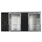 image of Continental Refrigerator BB69NGD 69" Back Bar Refrigerator with Glass Door