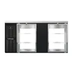 image of Continental Refrigerator BB69SNGDPT Pass-Thru Back Bar Cooler w/ 18 Cu Ft, 4 Glass Doors