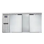 image of Continental Refrigerator BB69SNSS Refrigerated Back Bar Cooler w/ 2 Solid Doors, 18 Cu Ft, 69"