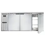 image of Continental Refrigerator BB79NSSPT Pass-Thru Back Bar Cooler w/ 28 Cu Ft, 6 Solid Doors, 79" W