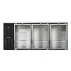 image of Continental Refrigerator BB79SNGD Refrigerated Back Bar Cooler w/ 3 Glass Doors, 26 Cu Ft, 79"