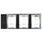 image of Continental Refrigerator BB90NGDPT Pass-Thru Back Bar Cooler w/ 35 Cu Ft, 6 Glass Doors, 90"