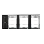 image of Continental Refrigerator BB90SNGDPT Pass-Thru Back Bar Cooler w/ 25 Cu Ft, 6 Glass Doors, 90"