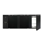 image of Continental Refrigerator BB90SNPT Pass-Thru Back Bar Cooler w/ 25 Cu Ft, 6 Solid Doors, 90"