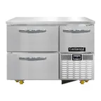 image of Continental Refrigerator FA43N-U-D 43" Undercounter Freezer w/ 2 Drawers &1 Half Door, Stainless Steel Exterior