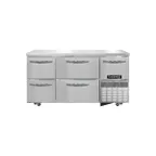 image of Continental Refrigerator FA60N-U-D 60" Undercounter Freezer w/ 2 Drawers, 1 Full & 1 Half Door