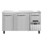 image of Continental Refrigerator FA60N 60" 2-Section Worktop Freezer w/ 2 Full & 1 Half Door