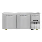 image of Continental Refrigerator FA68N-U 68" 3-Door Undercounter Freezer, Stainless Steel Exterior, Front Breathing, 22 cu. ft.