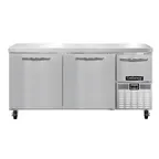 image of Continental Refrigerator FA68N 68" 2-Section Worktop Freezer w/ 2 Full & 1 Half Door