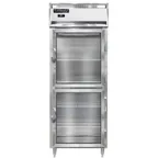 image of Continental Refrigerator D1RENSAGDHD 28" 1-Section Reach-In Refrigerator w/ 2 Glass Half Doors, Stainless Steel Exterior, 22 cu. ft.