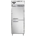 image of Continental Refrigerator D1RENSSPTHD 29" 1-Section Pass-Thru Refrigerator w/ 4 Solid Half Doors, All Stainless Steel, 22 cu. ft.