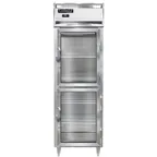 image of Continental Refrigerator D1RNSAGDHD 26" One Section Reach-In Refrigerator w/ 2 Half Glass Doors, Stainless Steel Exterior, 21 cu. ft.