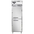 image of Continental Refrigerator D1RNSAHD 26" One Section Reach-In Refrigerator w/ 2 Half Solid Doors, Stainless Steel Exterior, 21 cu. ft.