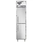 image of Continental Refrigerator D1RSENHD 18" 1-Section Reach-In Refrigerator w/ 2 Half Solid Doors, Stainless Steel Front Aluminum Exterior, 15 cu. ft.