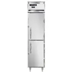 image of Continental Refrigerator D1RSENSAHD 18" 1-Section Reach-In Refrigerator w/ 2 Half Solid Doors, Stainless Steel Exterior, 15 cu. ft.