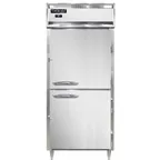image of Continental Refrigerator D1RXNPTHD 36" 1-Section Pass-Thru Refrigerator w/ 4 Half Solid Doors, Stainless Steel Front Aluminum Ends, 32 cu. ft.