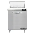 image of Continental Refrigerator D27N8 27" One Section Sandwich / Salad Prep Table w/ 1 Door, 8 Pans