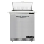 image of Continental Refrigerator D27N8C-FB 27" One Section Sandwich / Salad Prep Table w/ 1 Door, 8 Pans