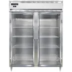 image of Continental Refrigerator D2RENGD 57" 2-Section Reach-In Refrigerator w/ 2 Glass Doors, Stainless Steel Front Aluminum Exterior, 52 cu. ft.