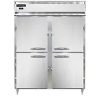 image of Continental Refrigerator D2RENHD 57" 2-Section Reach-In Refrigerator w/ 4 Half Solid Doors, Stainless Steel Front Aluminum Exterior, 52 cu. ft.