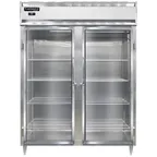 image of Continental Refrigerator D2RENSAGD 57" 2-Section Reach-In Refrigerator w/ 2 Glass Doors, Stainless Steel Exterior, 52 cu. ft.