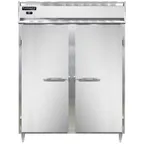 image of Continental Refrigerator D2RENSSPT 57" 2-Section Pass-Thru Refrigerator w/ 4 Solid Doors, All Stainless Steel, 52 cu. ft.