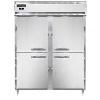 image of Continental Refrigerator D2RENSSPTHD 57" 2-Section Pass-Thru Refrigerator w/ 8 Half Solid Doors, All Stainless Steel, 52 cu. ft.