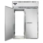 image of Continental Refrigerator D2RINRT-E 68" 2-Section Roll-Thru Refrigerator w/ 4 Solid Doors, Extra-High, Stainless Steel Front Aluminum Ends