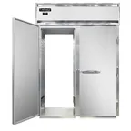 image of Continental Refrigerator D2RINSSRT 68" 2-Section Roll-Thru Refrigerator w/ 4 Solid Doors, All Stainless Steel