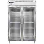 image of Continental Refrigerator D2RNGD 52" 2-Section Reach-In Refrigerator w/ 2 Glass Doors, Stainless Steel Front Aluminum Exterior, 50 cu. ft.