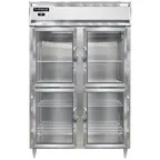 image of Continental Refrigerator D2RNGDHD 52" 2-Section Reach-In Refrigerator w/ 4 Glass Half Doors, Stainless Steel Front Aluminum Exterior, 50 cu. ft.