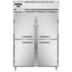 image of Continental Refrigerator D2RNSAHD 52" 2-Section Reach-In Refrigerator w/ 4 Solid Half Doors, Stainless Steel Exterior, 50 cu. ft.