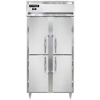 image of Continental Refrigerator D2RSENHD 36" 2-Section Reach-In Refrigerator w/ 4 Solid Half Doors, Stainless Steel Front Aluminum Exterior, 32 cu. ft.