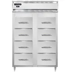 image of Continental Refrigerator D2RSNSS-F 52" Two Section Vertical Fish/Poultry File Refrigerator w/ 8 Drawers