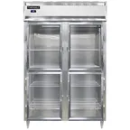 image of Continental Refrigerator D2RSNSSGDHD 52" 2-Section Reach-In Refrigerator w/ 4 Glass Half Doors, All Stainless Steel, 32 cu. ft.