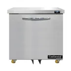 image of Continental D32N-U 32" 1 Solid Door Undercounter Refrigerator, 9 cu. ft.