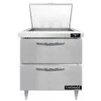image of Continental Refrigerator D32N12M-D 32" ,Mega Top Sandwich Prep Table w/ 2 Drawers, 12 pans