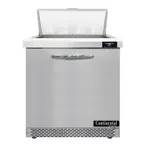 image of Continental Refrigerator D32N8-FB 32" One Section Sandwich / Salad Prep Table w/ 1 Door, 8 Pans