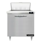 image of Continental Refrigerator D32N8 32" One Section Sandwich / Salad Prep Table w/ 1 Door, 8 Pans