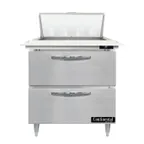 image of Continental Refrigerator D32N8C-D 32" One Section Sandwich / Salad Prep Table w/ 2 Drawers, 8 Pans