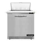 image of Continental Refrigerator D32N8C-FB 32" One Section Sandwich / Salad Prep Table w/ 1 Door, 8 Pans