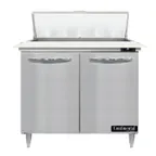 image of Continental Refrigerator D36N10C 36" Two Section Sandwich / Salad Prep Table w/ 2 Door, 10 Pans