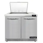 image of Continental Refrigerator D36N12M-FB 36" Mega Top Sandwich Prep Table w/ 2 Doors, 12 pans