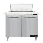 image of Continental Refrigerator D36N8C 36"Two Section Sandwich / Salad Prep Table w/ 2 Door, 8 Pans