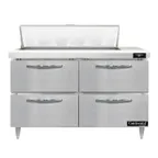 image of Continental Refrigerator D48N10-D 48" Two Section Sandwich / Salad Prep Table w/ 4 Drawers, 10 Pans