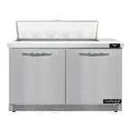 image of Continental Refrigerator D48N10-FB 48" Two Section Sandwich / Salad Prep Table w/ 2 Doors, 10 Pans